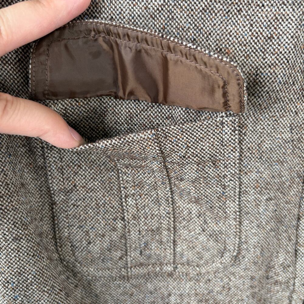 VTG GAP Cropped Harrington Jacket Women's M Brown Wool Blend Rare Minimalist Y2K - Picture 6 of 12